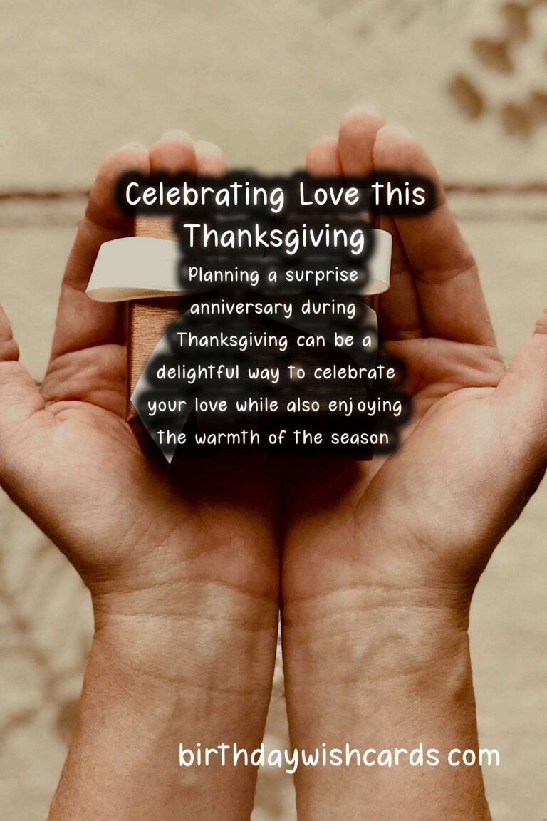 How to Plan a Surprise Anniversary for Thanksgiving