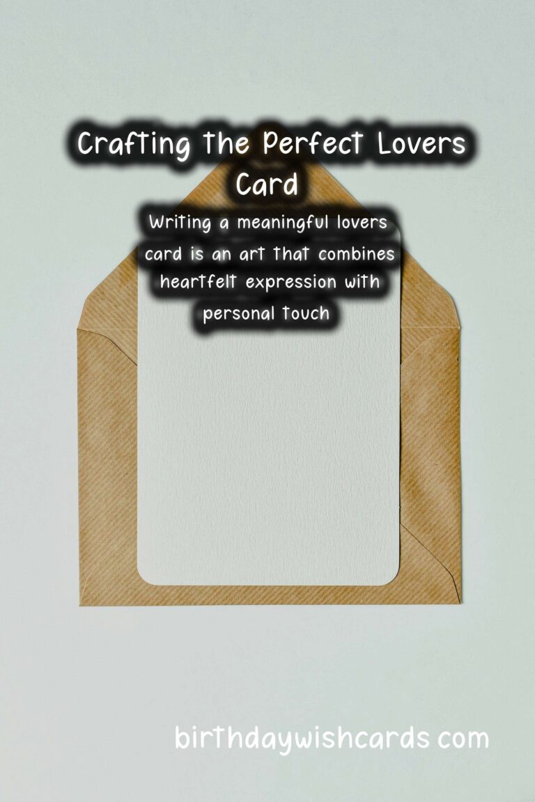 How to Write a Meaningful Lovers Card