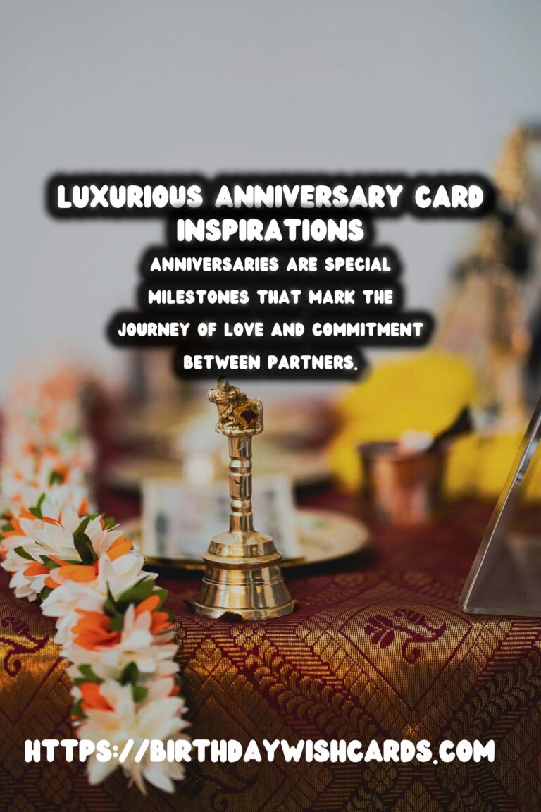 Luxurious Ways to Celebrate Anniversary Card Messages