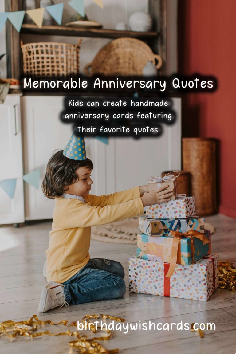 Memorable Anniversary Quotes for Kids: A Heartfelt Celebration