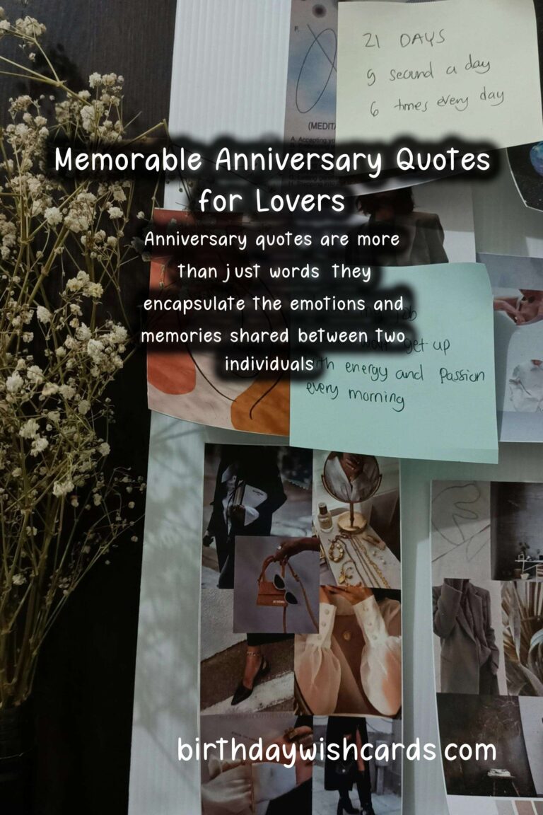 Memorable Anniversary Quotes for Lovers