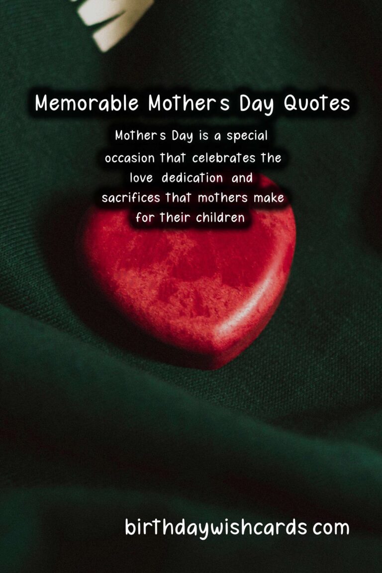 Memorable Anniversary Quotes for Mother's Day