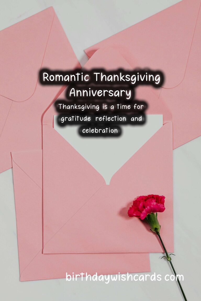 Romantic Anniversary Messages for Thanksgiving
