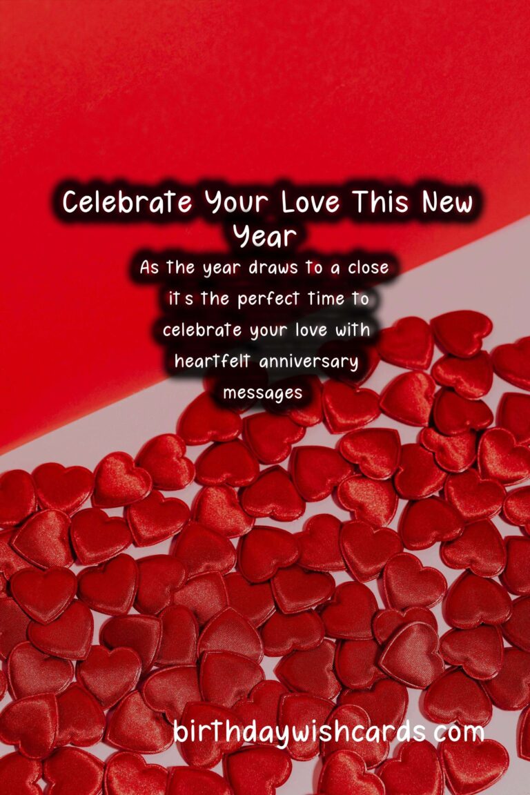 Romantic Anniversary Messages for the New Year