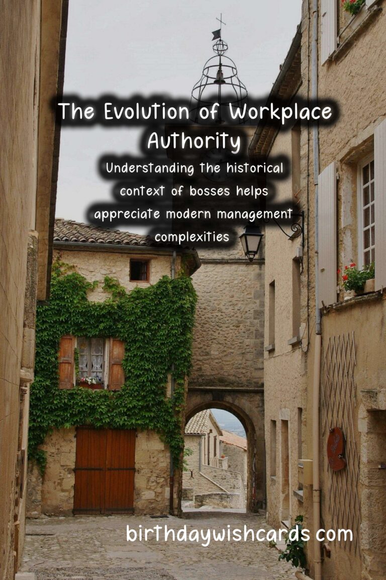 The Historical Evolution of Bosses and Their Impact on Work Culture