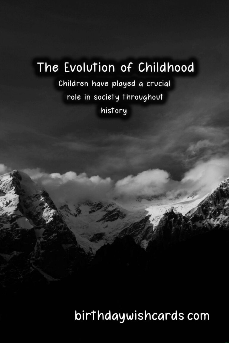 The History and Significance of Children in Society