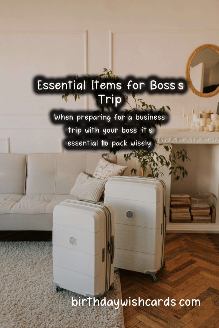 The Ultimate Packing Guide for Boss's Trips