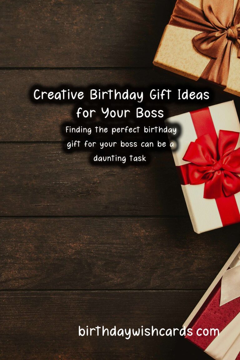Top 10 Birthday Gift Ideas for Bosses