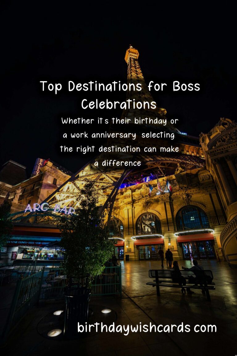 Top Destinations to Celebrate Bosses