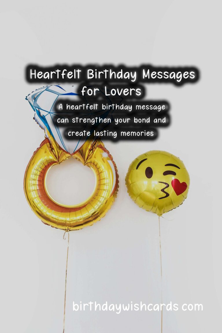 Unique Birthday Messages for Lovers