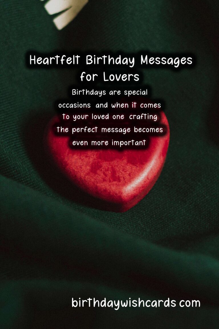Unique Birthday Messages for Lovers