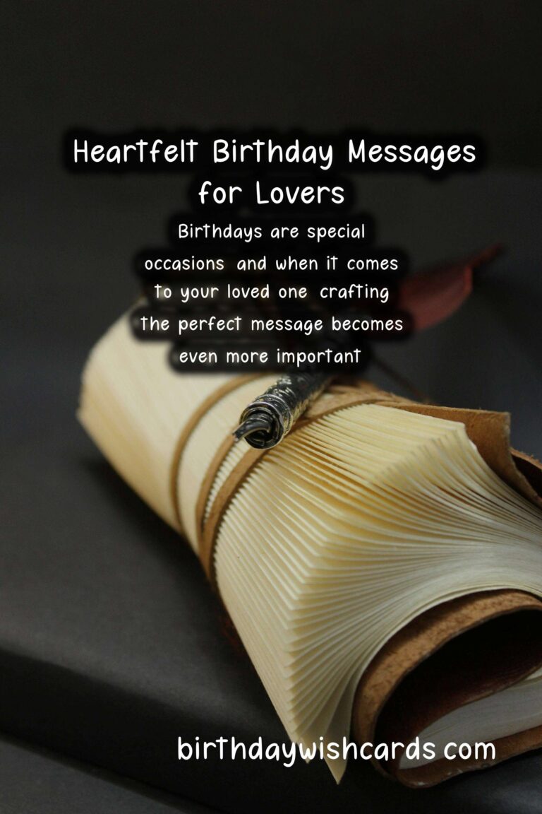 Unique Birthday Messages for Lovers