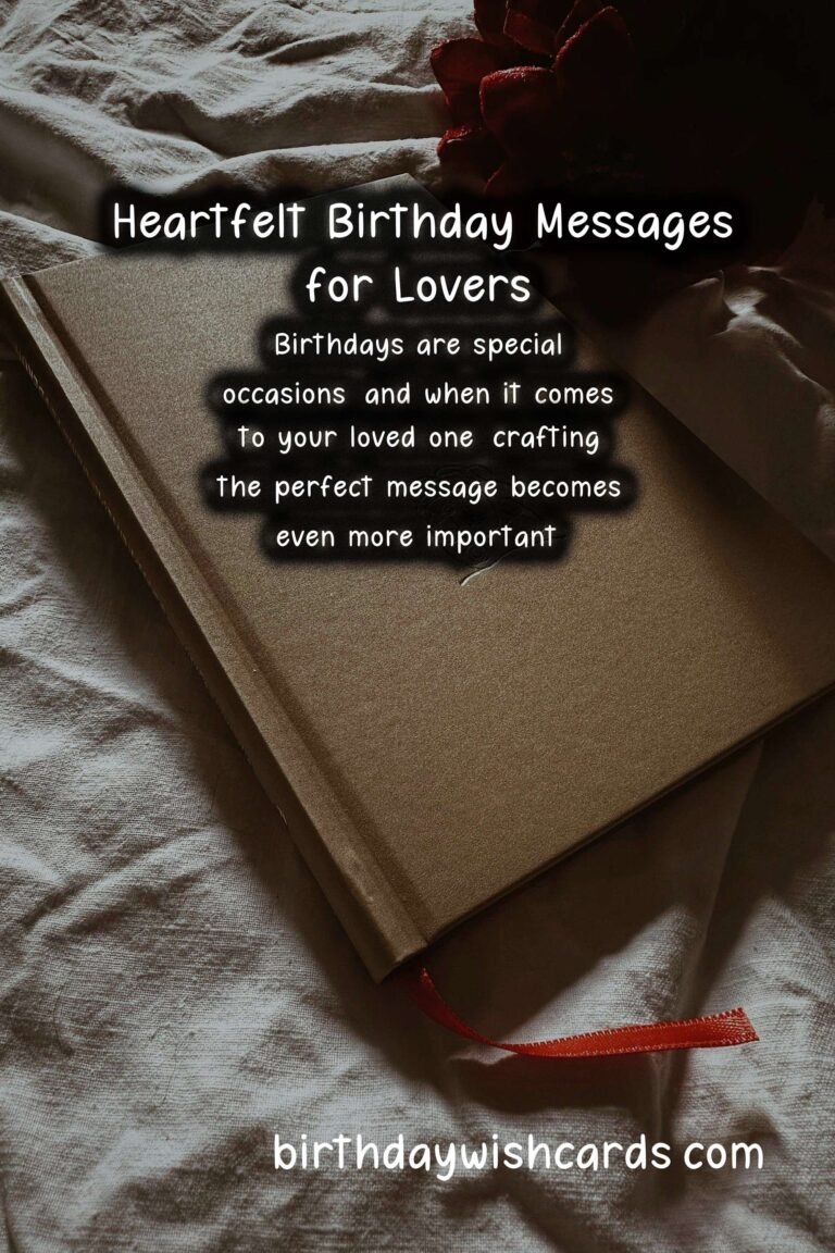 Unique Birthday Messages for Lovers