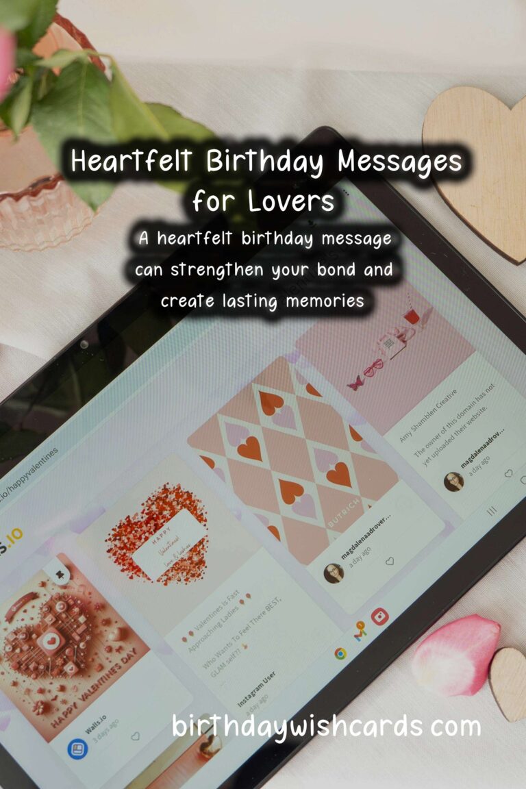 Unique Birthday Messages for Lovers
