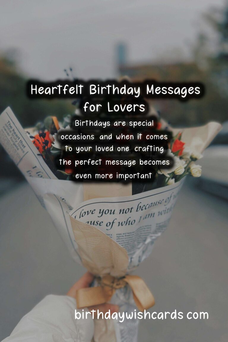 Unique Birthday Messages for Lovers