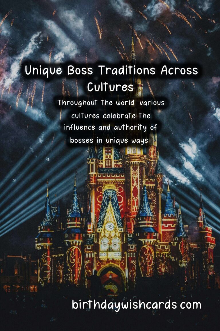 Unique Traditions of Bosses in Different Countries