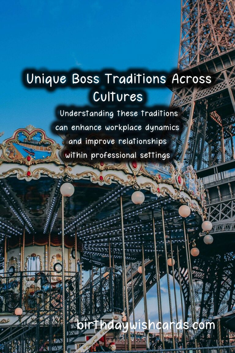 Unique Traditions of Bosses in Different Countries
