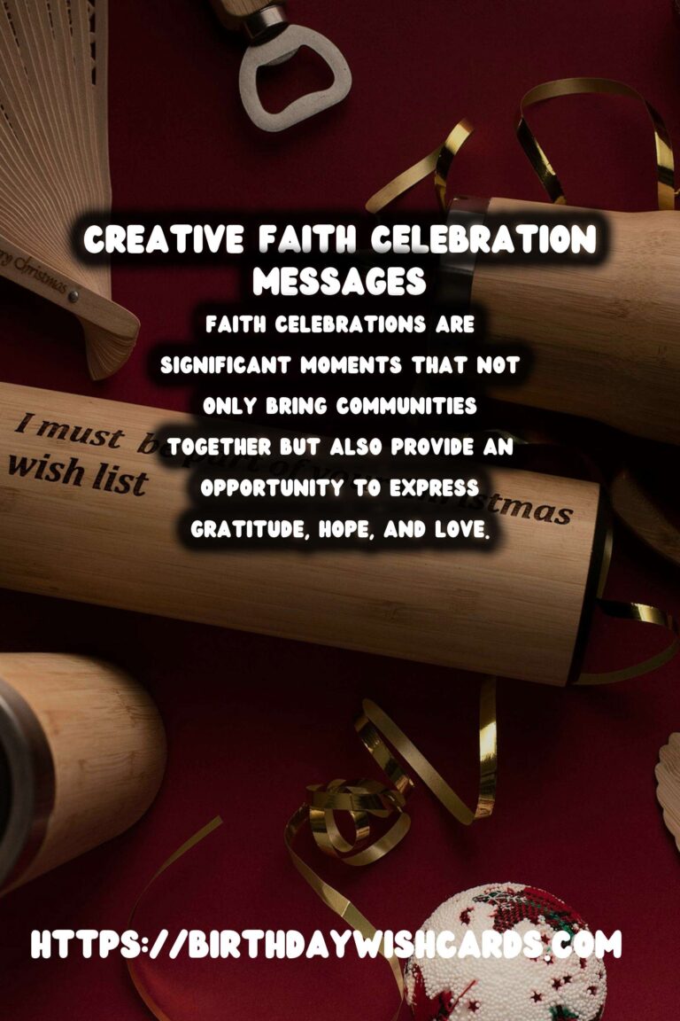 Unique Ways to Design Faith Celebration Messages