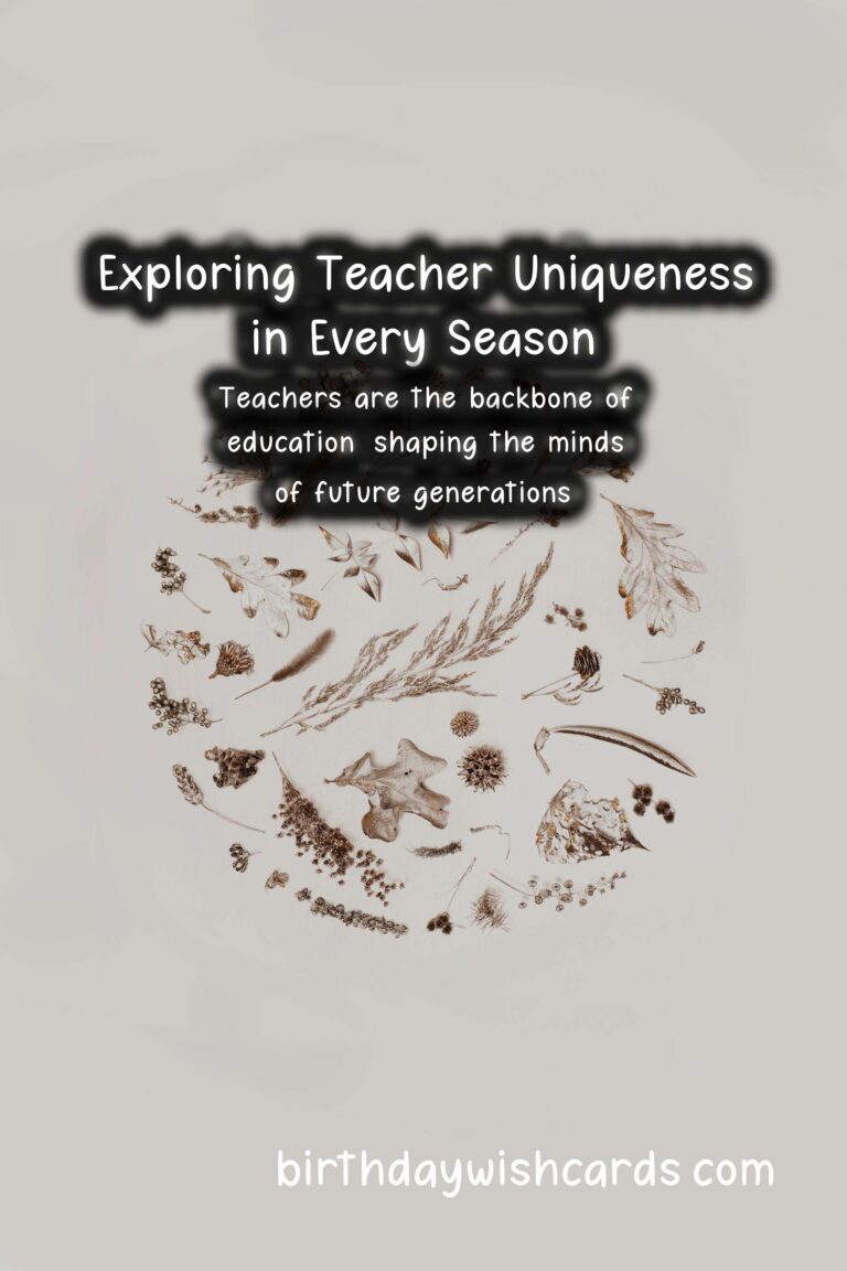 What Makes Teachers Unique in Each Season