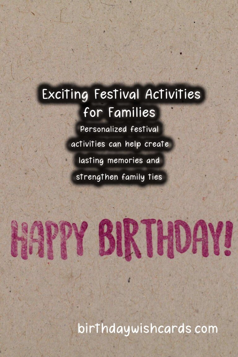 25 Personalized Festival Activities for Families Ideas for Holidays & Festivals