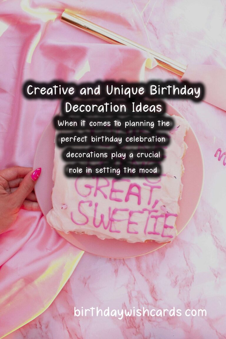 30 Dynamic Birthday Decoration Ideas for Unforgettable Celebrations