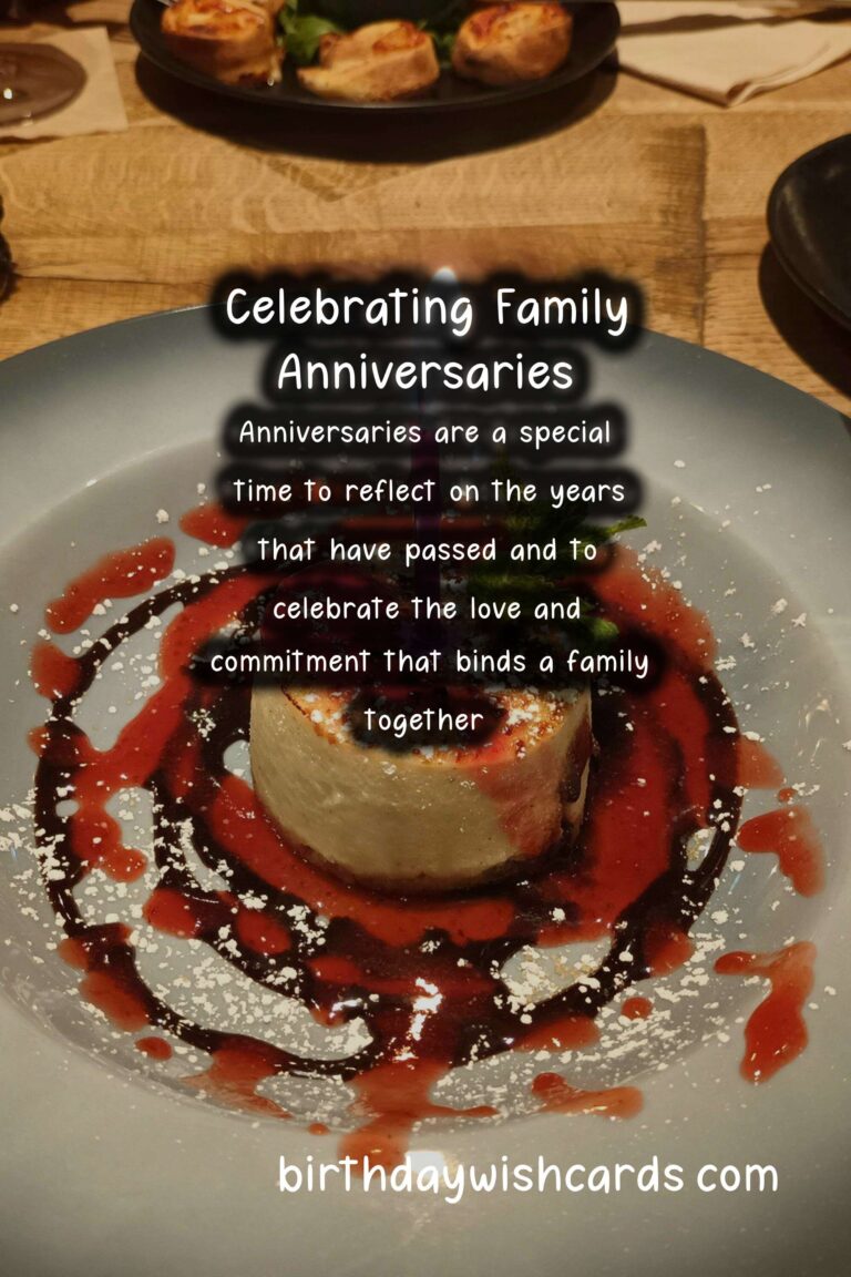 Bold Anniversary Messages For the Whole Family