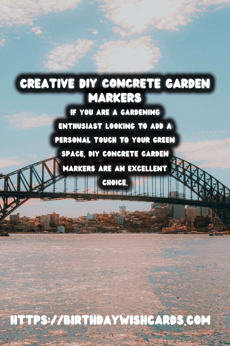 Creative DIY Concrete Garden Markers: A Step-by-Step Guide
