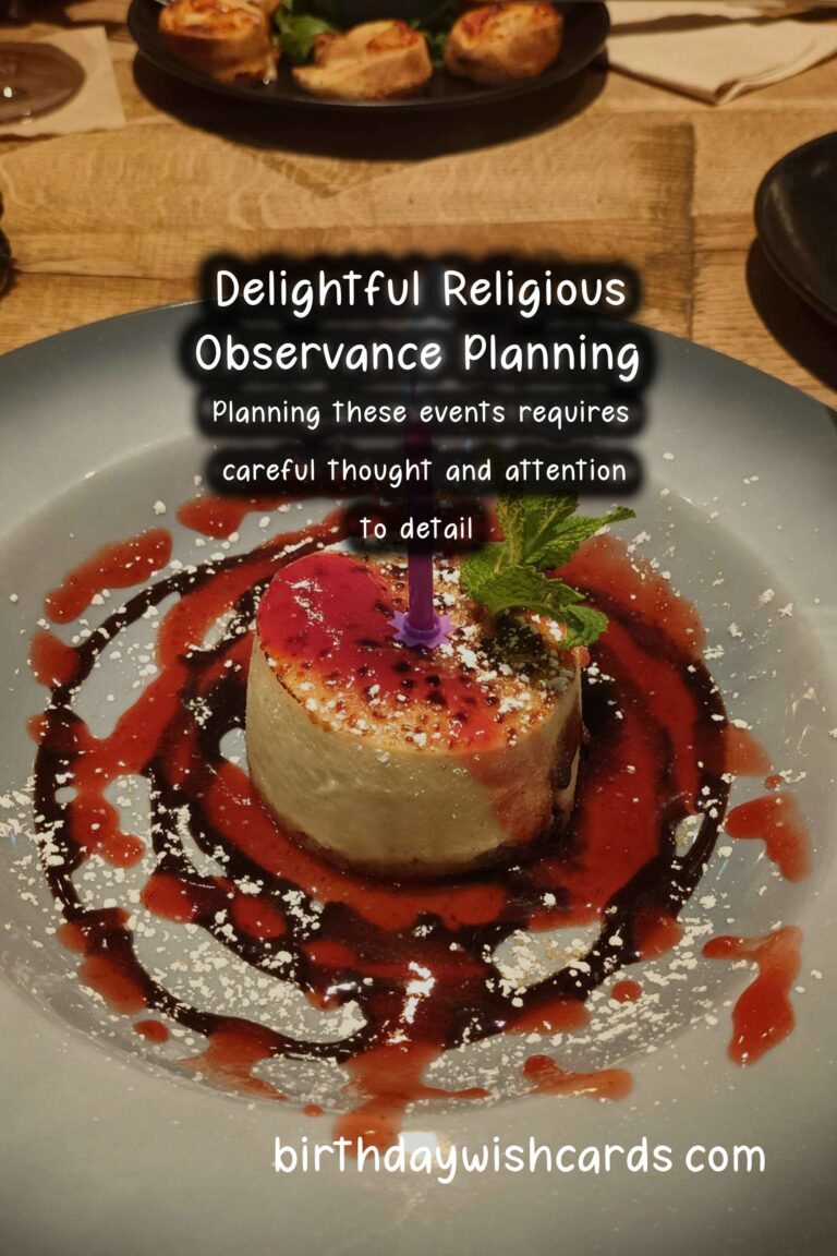 Delightful Religious Observance Planning That Shines