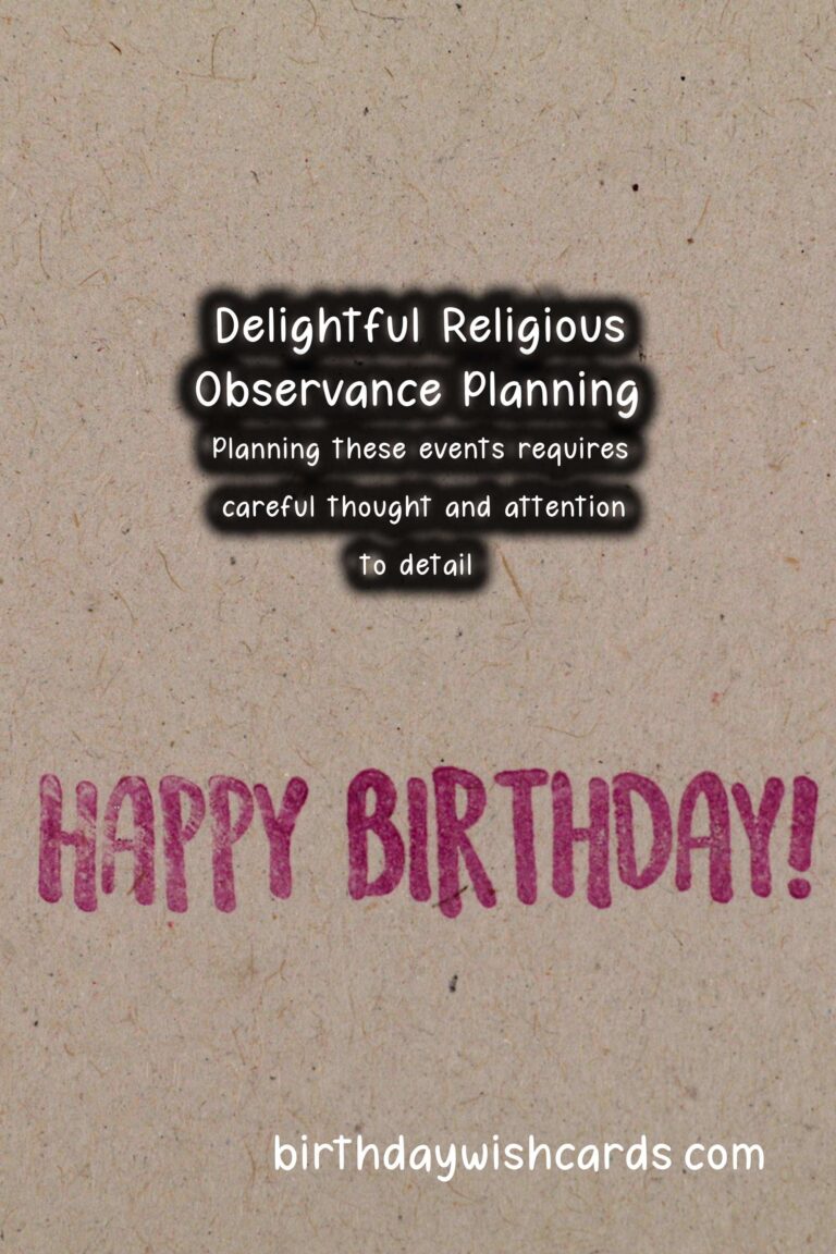 Delightful Religious Observance Planning That Shines