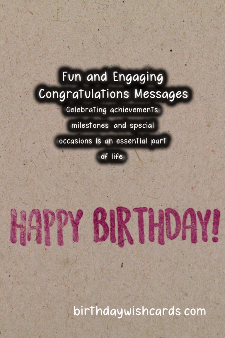 Fun Congratulations Messages For an Unforgettable Experience