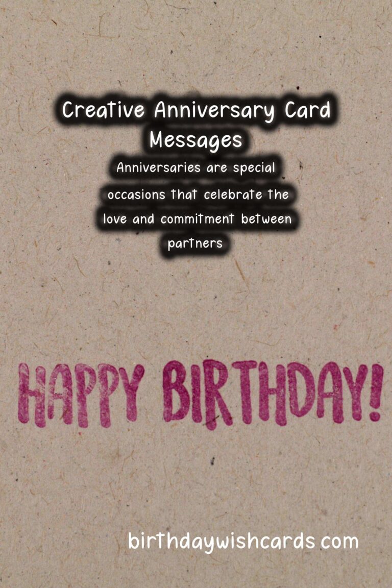 Fun Ways to Design Anniversary Card Messages
