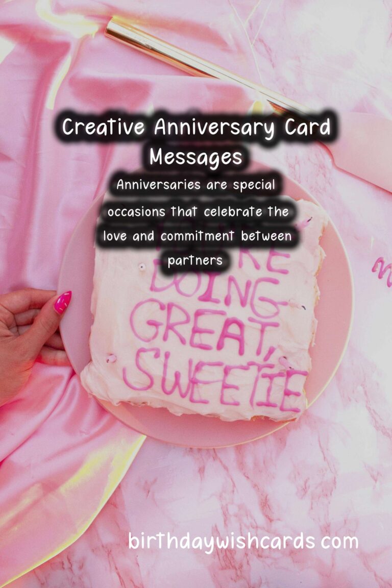 Fun Ways to Design Anniversary Card Messages