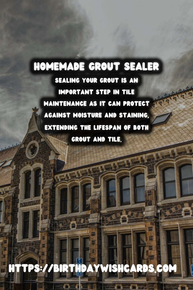 Homemade Grout Sealer: Protect Your Tiles with DIY Solutions