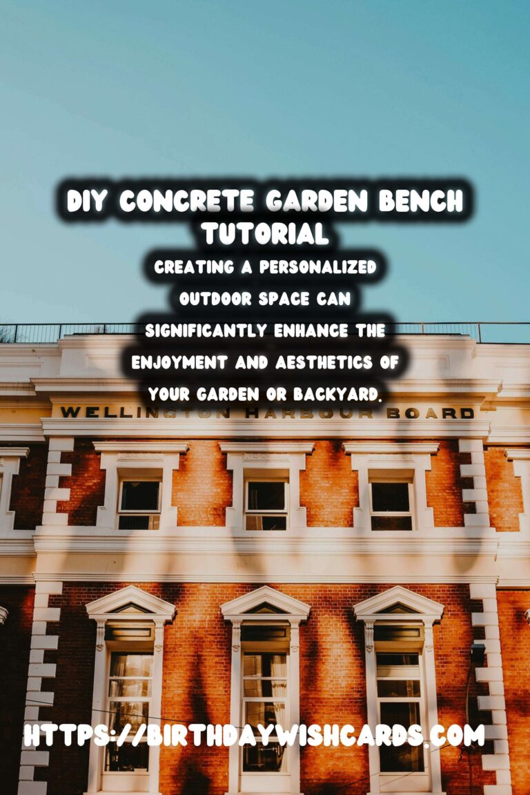 How to Build a DIY Concrete Garden Bench