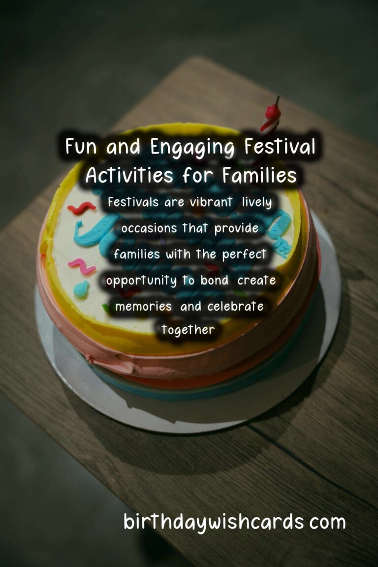How to Create Festival Activities for Families That Capture the Moment