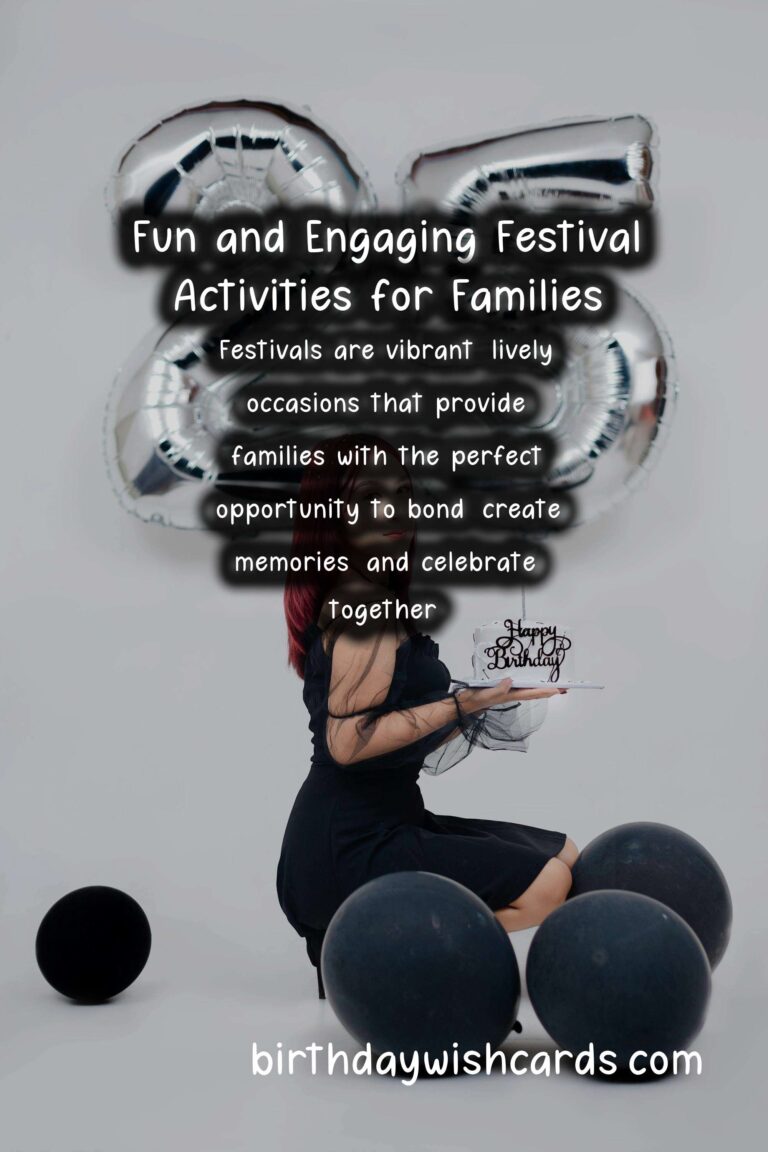 How to Create Festival Activities for Families That Capture the Moment
