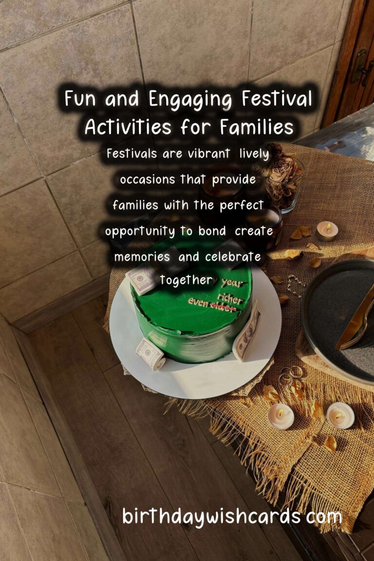 How to Create Festival Activities for Families That Capture the Moment