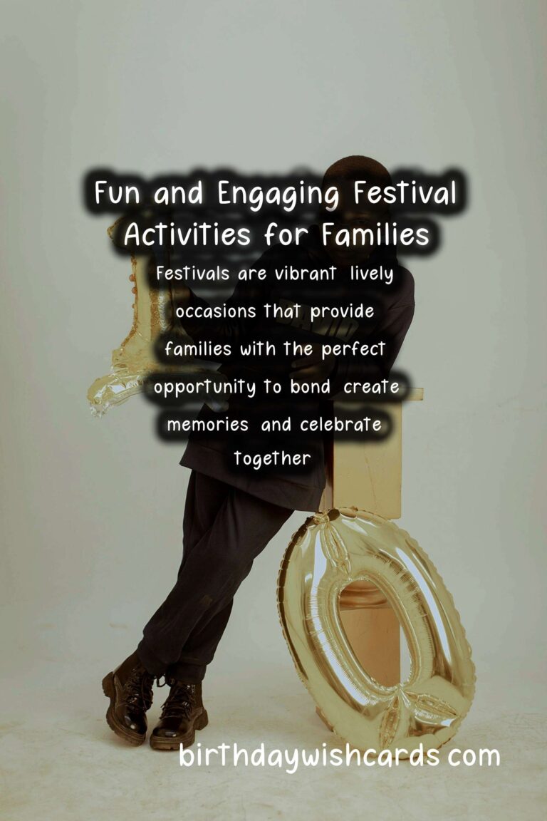 How to Create Festival Activities for Families That Capture the Moment
