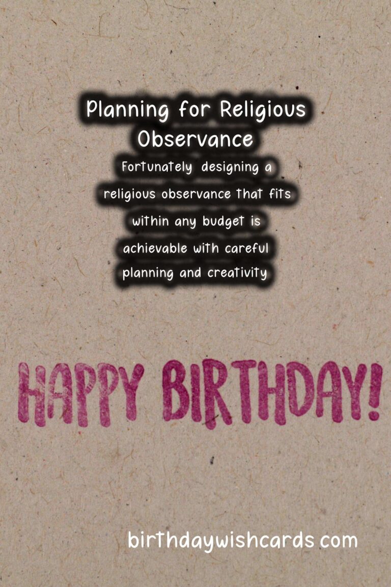 How to Design Religious Observance Planning for Every Budget