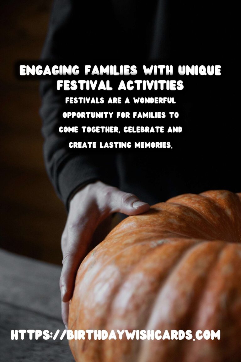 How to Design Unique Festival Activities for Families