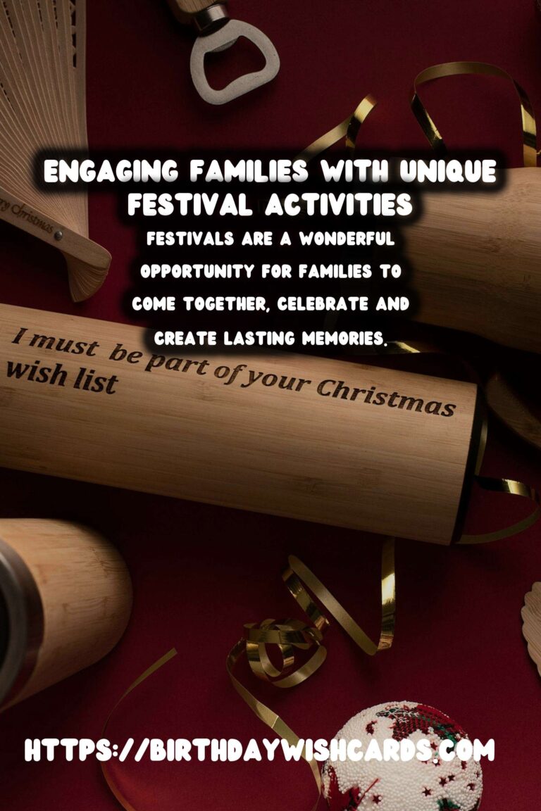 How to Design Unique Festival Activities for Families