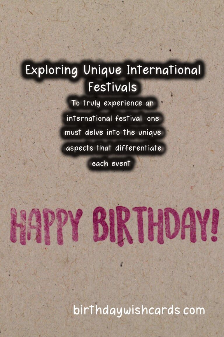 Personalized International Festival Guides That Are Unique