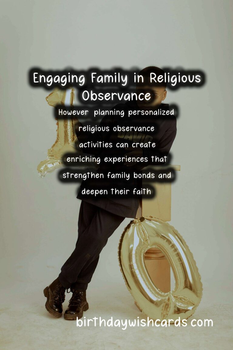 Personalized Religious Observance Planning For the Whole Family
