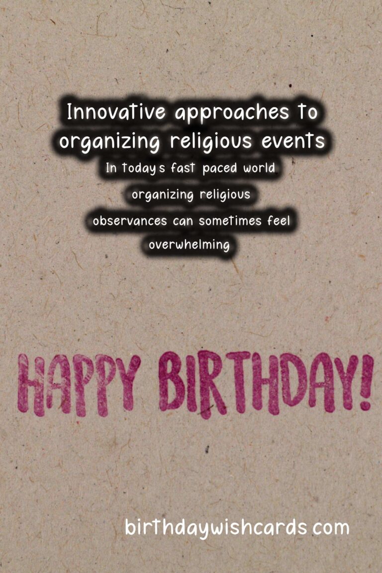 Refreshing Ways to Organize Religious Observance Planning