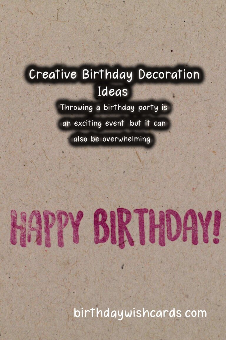 Simple Ways to Craft Birthday Decorations