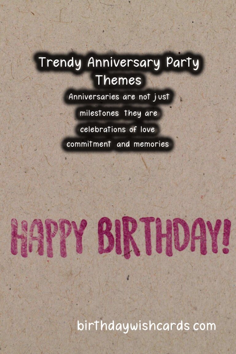 Trendy Anniversary Party Themes That Reflect Your Style