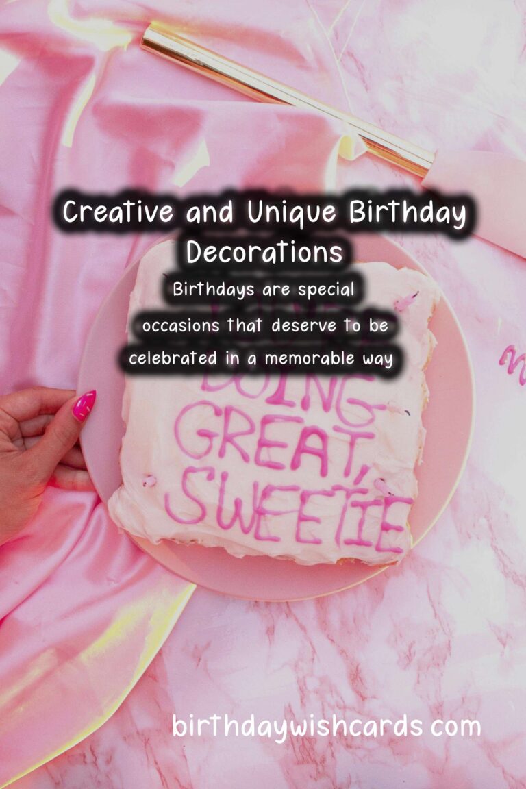 Unforgettable Birthday Decorations That Are Unique