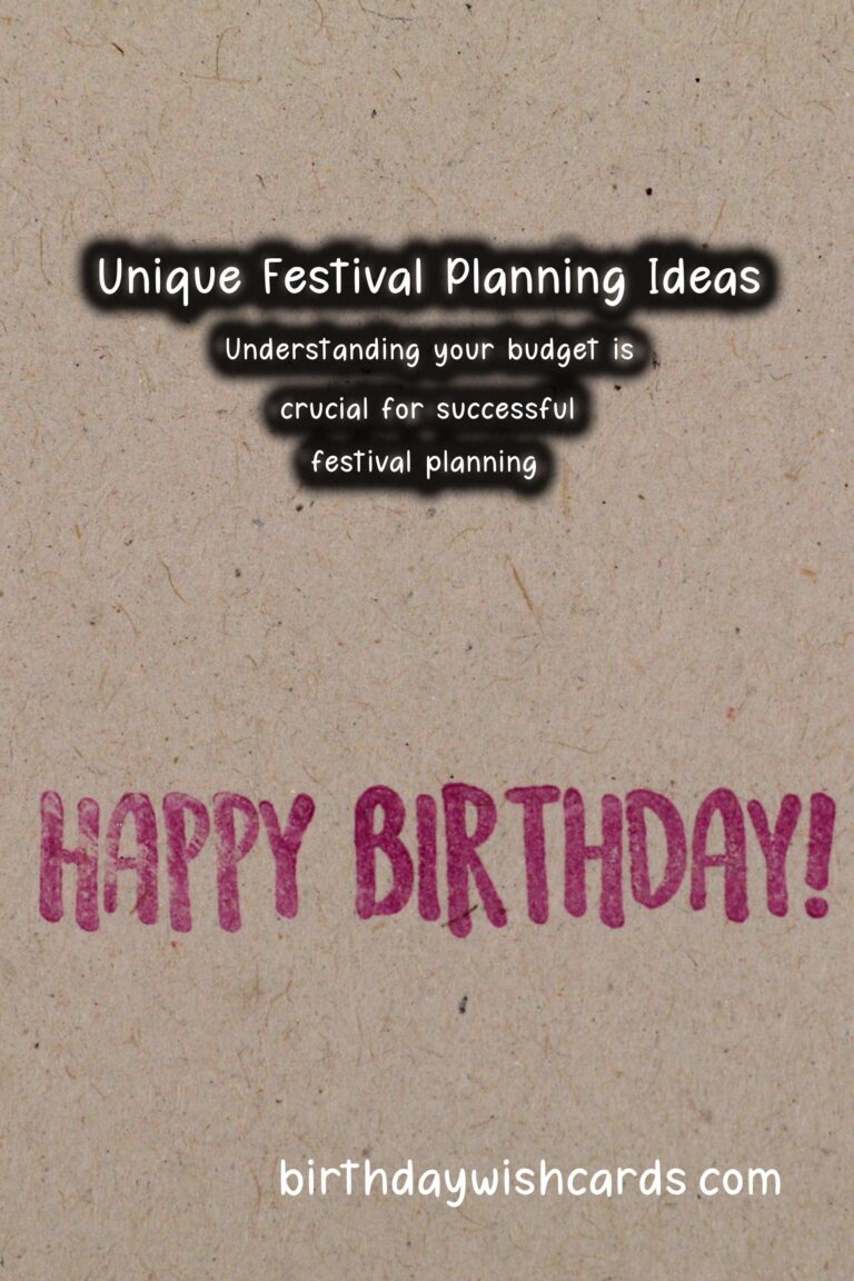 Unique Festival Planning Guide For Every Budget