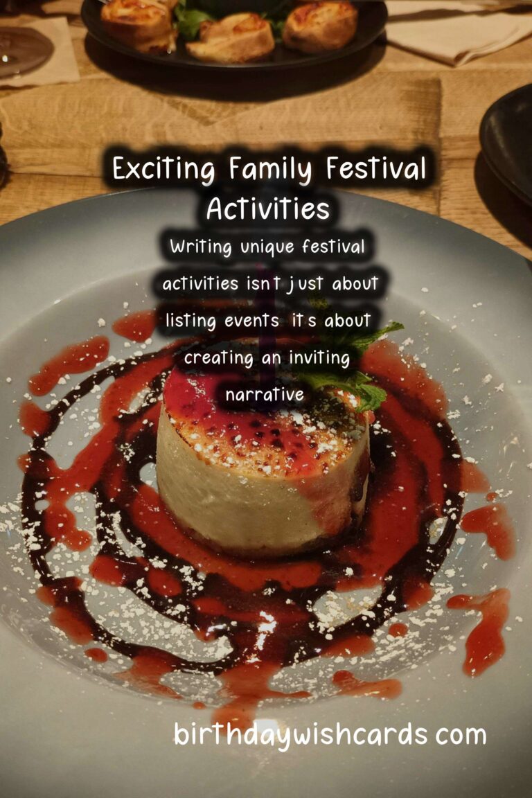 Unique Ways to Write Festival Activities for Families