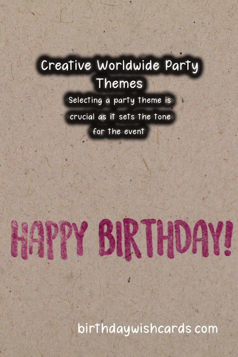 Vibrant Ways to Organize Worldwide Party Themes